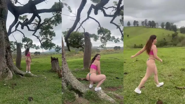 Gostosa safada se entrega pra foda ao ar livre